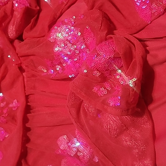 Nwot Lulu's Hot Pink Sequins Maxi Dress Small - Picture 8 of 8